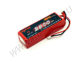 Li-Po аккумулятор 3S1P 2500мАч для TX Литий полимерный (Li-Po) аккумулятор Kypom, ёмкость 2500мАч, напряжение 11.1В (3S1P). 